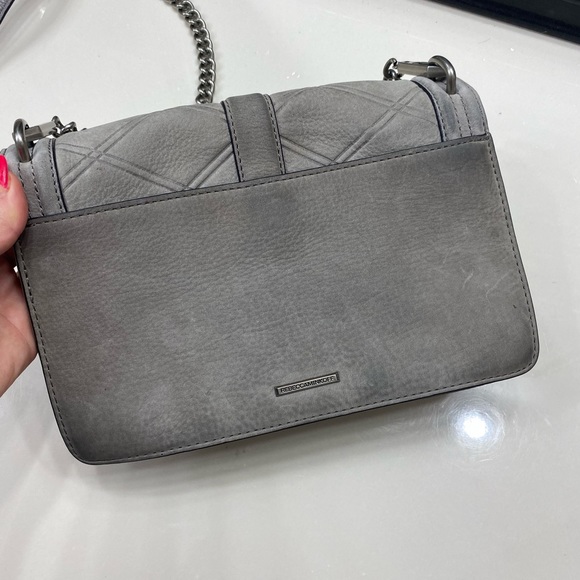 Rebecca minkoff grey crossbody with chain strap - Picture 3 of 7